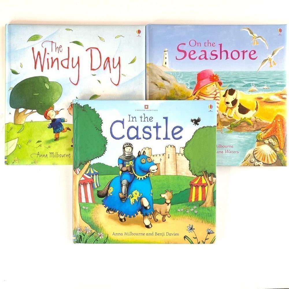 Usborne Book Bundle Soft Touch Stories Bedtime Windy Day Castle Seashore EUC EDC